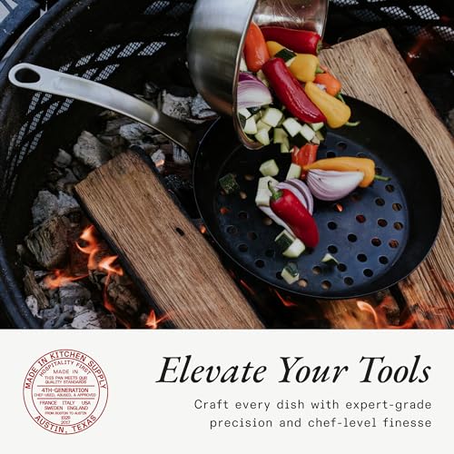 Made In Cookware - 11" Blue Carbon Steel Grill Frying Pan - (Like Cast Iron, but Better) - Professional Cookware - Crafted in France - Induction Compatible - Image 7