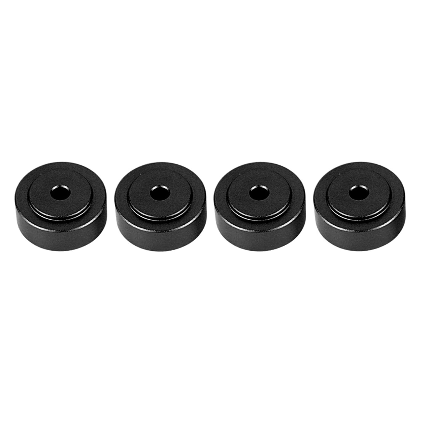 Piedi per Altoparlanti Giradischi Amplificatore Lega Alluminio 4 Pezzi 20x8 mm Nero