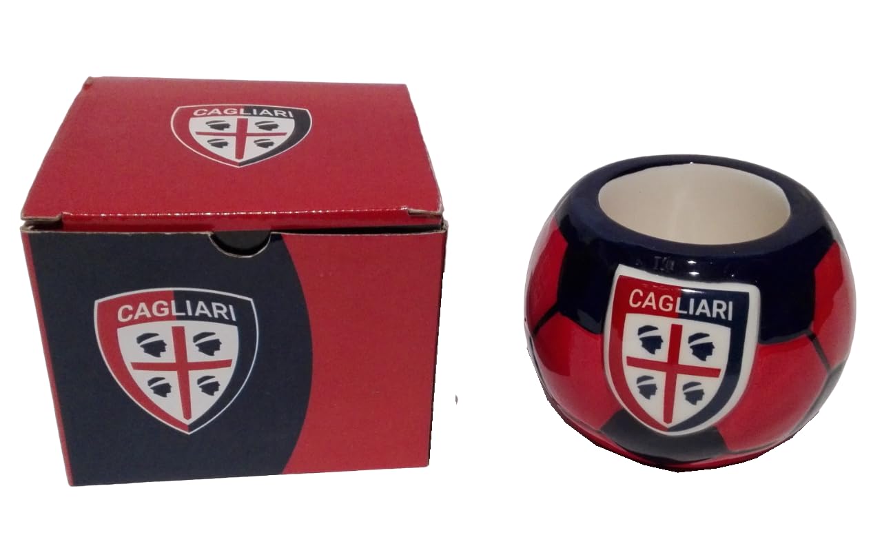 PRESTIGE & DELUXE Astuccio Cagliari calcio 3 piani zip completo per la scuola + portapenne in ceramica - Prodotti Ufficiali