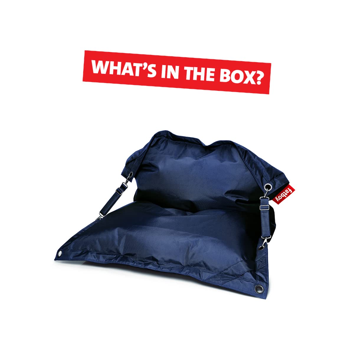 Poltrona Sacco Fatboy Buggle Up - Pouf Per Interni Ed Esterni, 180x140 Cm, Idrorepellente, Marrone - Foto 5