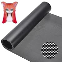 NBEADS Fursuit Eye Plastik Mesh, 1.5mx30cm Bedruckbare PVC Mesh Blätter 0.3mm Dickes Schwarzes Plastiknetz für Pelzkostüme Rollenspiel Pelzanzüge Bildhauerei Requisiten Basteln, Loch: 0.5mm