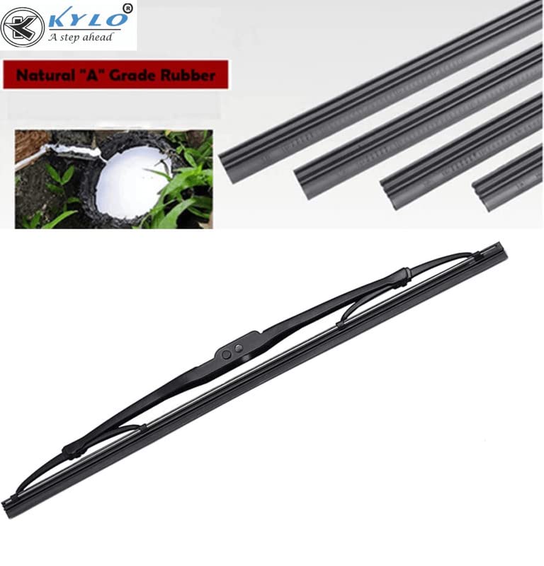 Image of Kylo Windshield Wiper For New Santro / Conventional And Traditional Metal Type Windshield Wiper Blades / Perfect Fitting Windshield Water Repellency Scratch Proof Cleaning Metal Wiper Blades