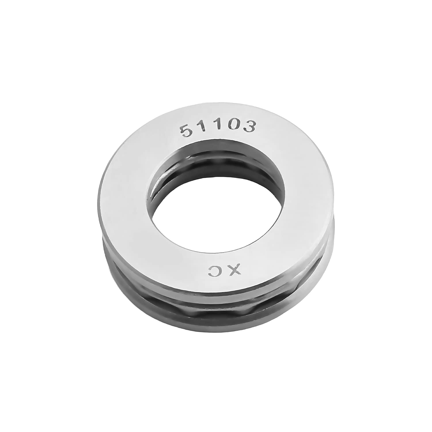 Bettomshin 51103 Thrust Ball Bearings 17x30x9mm 3pcs 10.8kN Cr 18.2kN Cor High Temperature Bearing Steel for Rotating Applications Industry Machine Tool