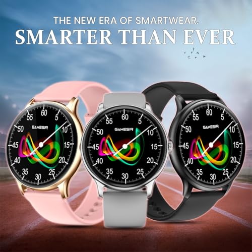 Image of GameSir Glavito Round Dial Smartwatch with 1.49 inch AMOLED Display, 100+ Sports Modes, IP67, Bluetooth Calling, Functional Crown Control, Health Tracking, 100+ Watch Faces for Men & Women (Black)