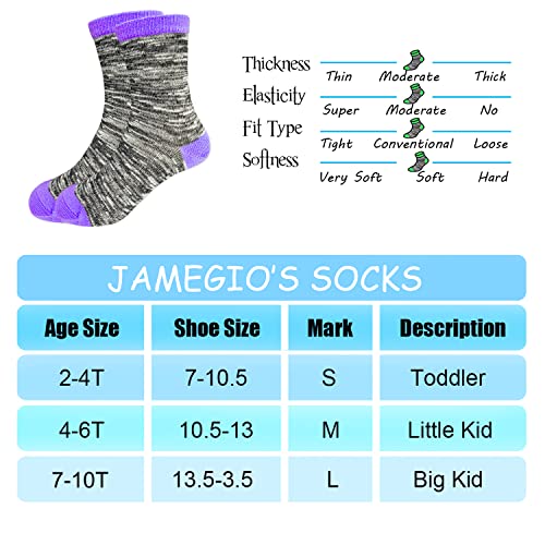JAMEGIO Toddler Kids Boys Girls Fashion Cotton Socks Soft Crew Socks for 2-14 Years Boys Girls -9 Pairs2