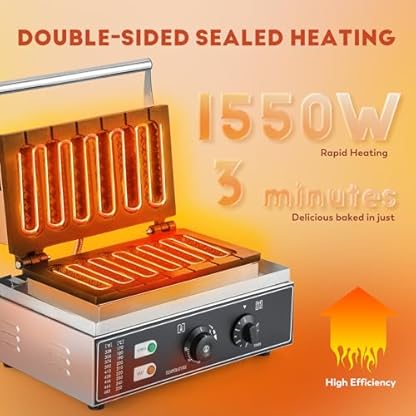 Knusprige Maschine French hot dog Stick Hot Dogs Maschine Waffelautomat Waffel Baker Eisen – Bild 4