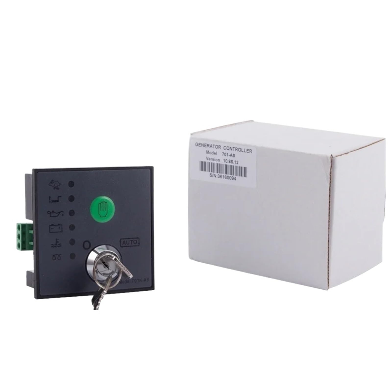 1 Unidad de Controlador de generador diésel de Arranque automático, Kit de Placa de Circuito de Panel electrónico Manual del Controlador de Grupo electrógeno 701K-AS