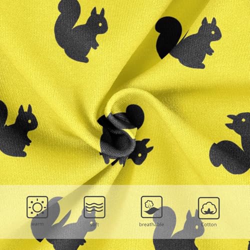 Cute Squirrel Silhouette Yellow Toddler Girls's Underwear 2T 23022403