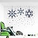 Decalcomanie Da Muro Di Natale Con Fiocchi Di Neve Di Neve Congelata Merry Christmas Home Window Art Decor Vinile Adesivo Da Parete Rimovibile Dimensioni65 * 46Cm