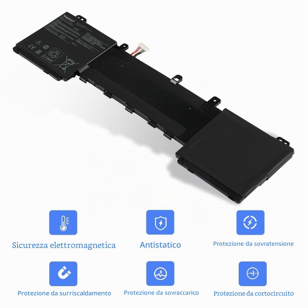 C42N1728 - Batteria per PC portatile Asus Zenbook Pro 15 UX550GE UX550GEX UX550GD UX550GDX UX580G UX580GD UX580GDX UX580GE UX580GEX UX550GDX-1C 0B200-0252010 0 0B0B0B0 200-00 2520200, 15,4