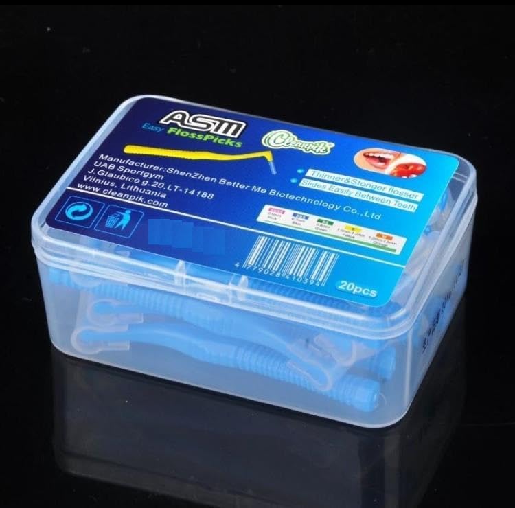 Miniatura 3 de Cepillo interdental en ángulo, azul, 20 unidades (paquete de 2) 1