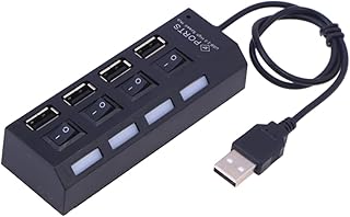UKCOCO 4 Desk Dispenser USB hub USB Splitter Cable Four-Port USB Splitter USB 2.0 USB Splitter Data hub
