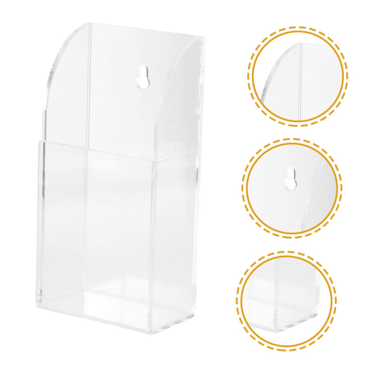 Organizador de Control Remoto de 6 Piezas, Caja de Almacenamiento Transparente para Controles de Aire Acondicionado, Soporte de Pared para Hotel, Oficina o Hogar