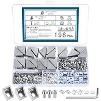 Tenbrachian 22 STK Aluprofil 20x20 Nuts 6 Aluprofile Winkelverbinder 20x20 Aluprofil L Eckwinkel 90 Grad Alu Profile Eckverbinder Profilverbinder, Aluminium Winkel Befestigungsmaterial