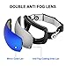 Odoland Large Spherical Frameless Ski Goggles for Men and Women, S2 OTG Double Lens Goggles for Skiing, Snowboaring, Snowmobile, UV400 Protection & Anti-Fogging, Blue