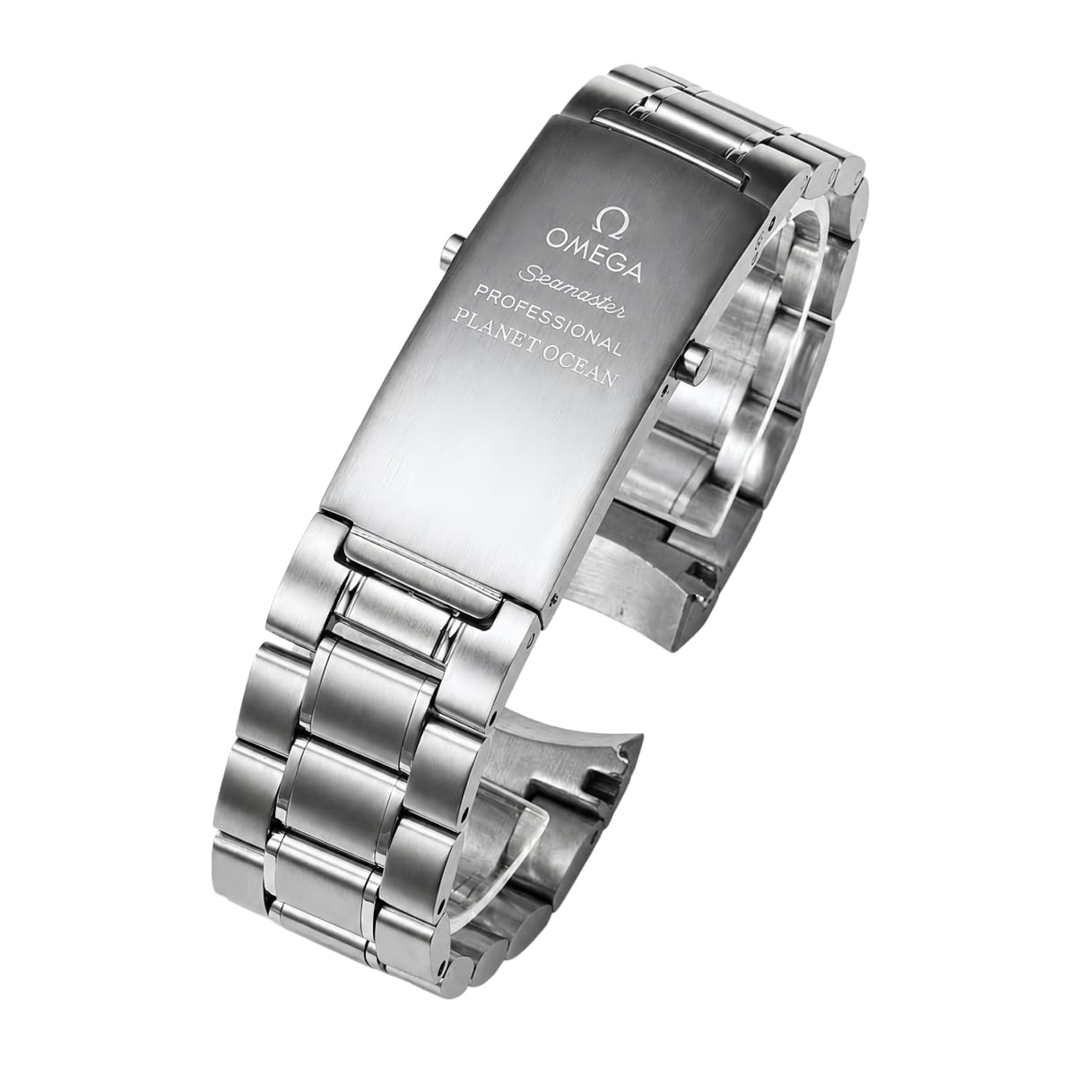 Stal Nierdzewna Pasek do Zegarka Bransoleta Metalowa 20mm 22mm Zamiennik Zakrzywione Końce Szczotkowane Profesjonalne Ogniwa Design for OMEGA Seamaster Diver 300M