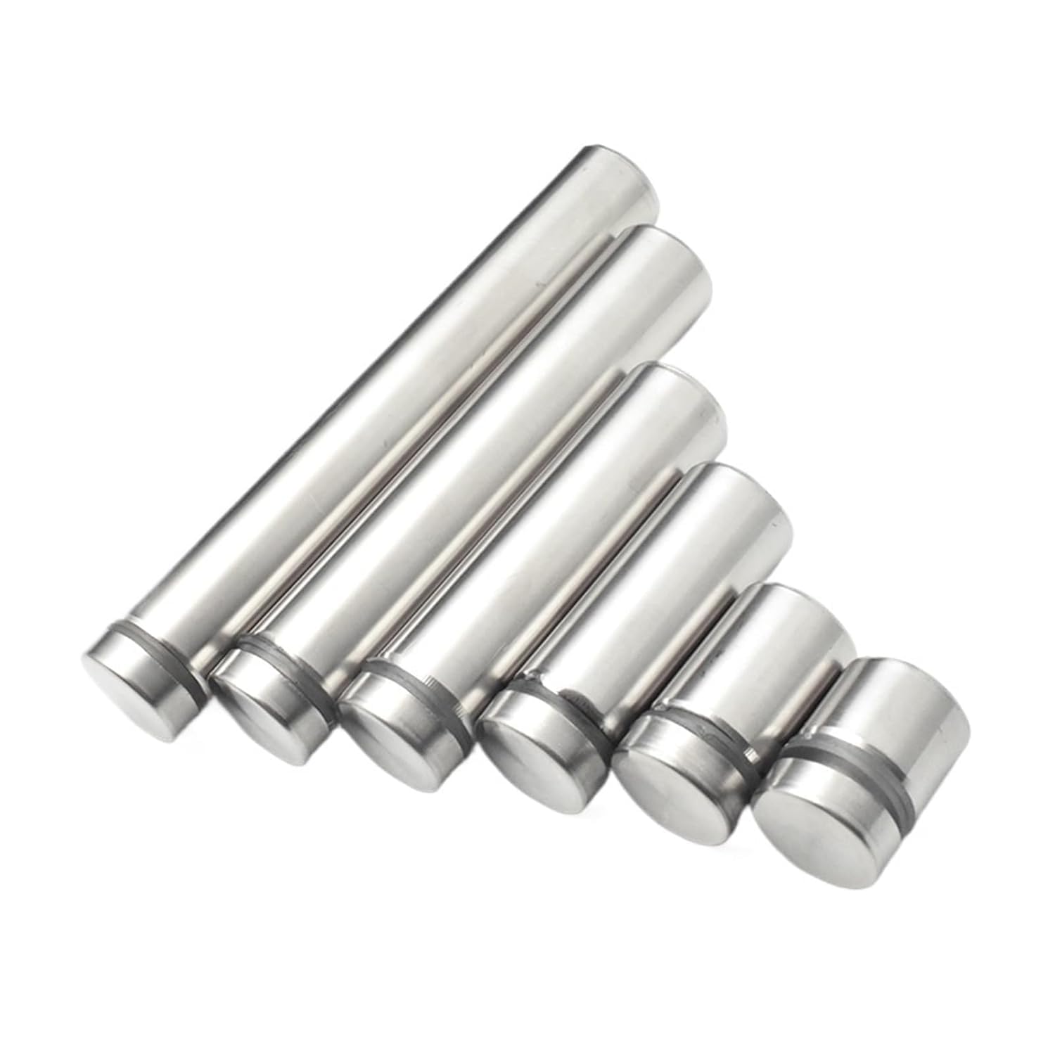 Tornillo de fijación para vallas publicitarias, 4/6 sujetadores de vidrio 12 mm acero inoxidable (6 piezas, D25x30 mm)