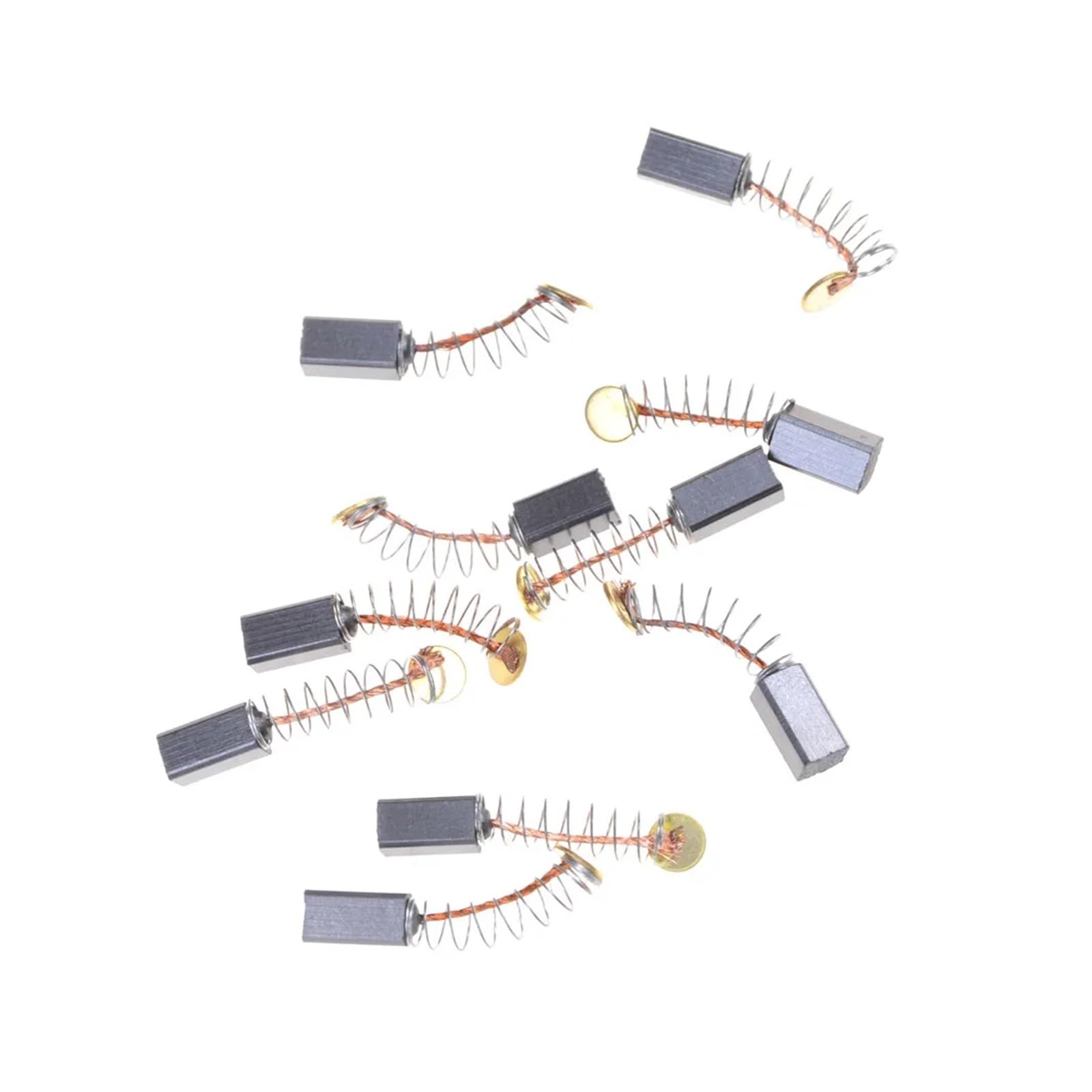 Zestaw 10 wymiennych szczotek węglowych do mini wiertarki elektrycznej, 5 x 5 x 8 mm, części zamienne do silnika obrotowego