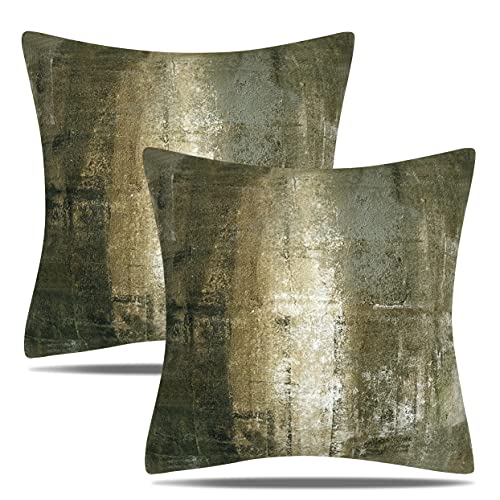 Set mit 2 braunen Kissenbezügen, moderne abstrakte Kunst, grau, Heimdeko-Kissenbezüge, 50,8 x 50,8 cm, Kissenbezug für Couch Schlafzimmer Auto Wohnzimmer Dekor Cover