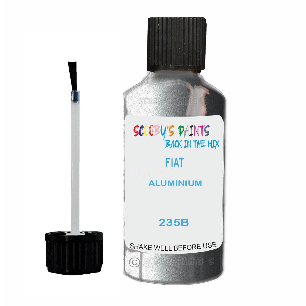 Scoobys Paints Back In The Mix Aluminium Touch Up Paint For Fiat 235B Metallic