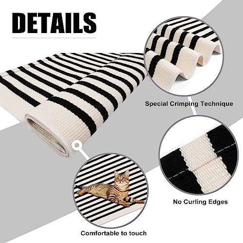 Collive Black And White Striped Door Mat 24"X35",Collive Cotton Hand Woven Welcome Entryway Rug,Washable Small Fall Porch Decor, Welcome Door Mat For Indoor Outdoor/Kitchen/Farmhouse thumb #7