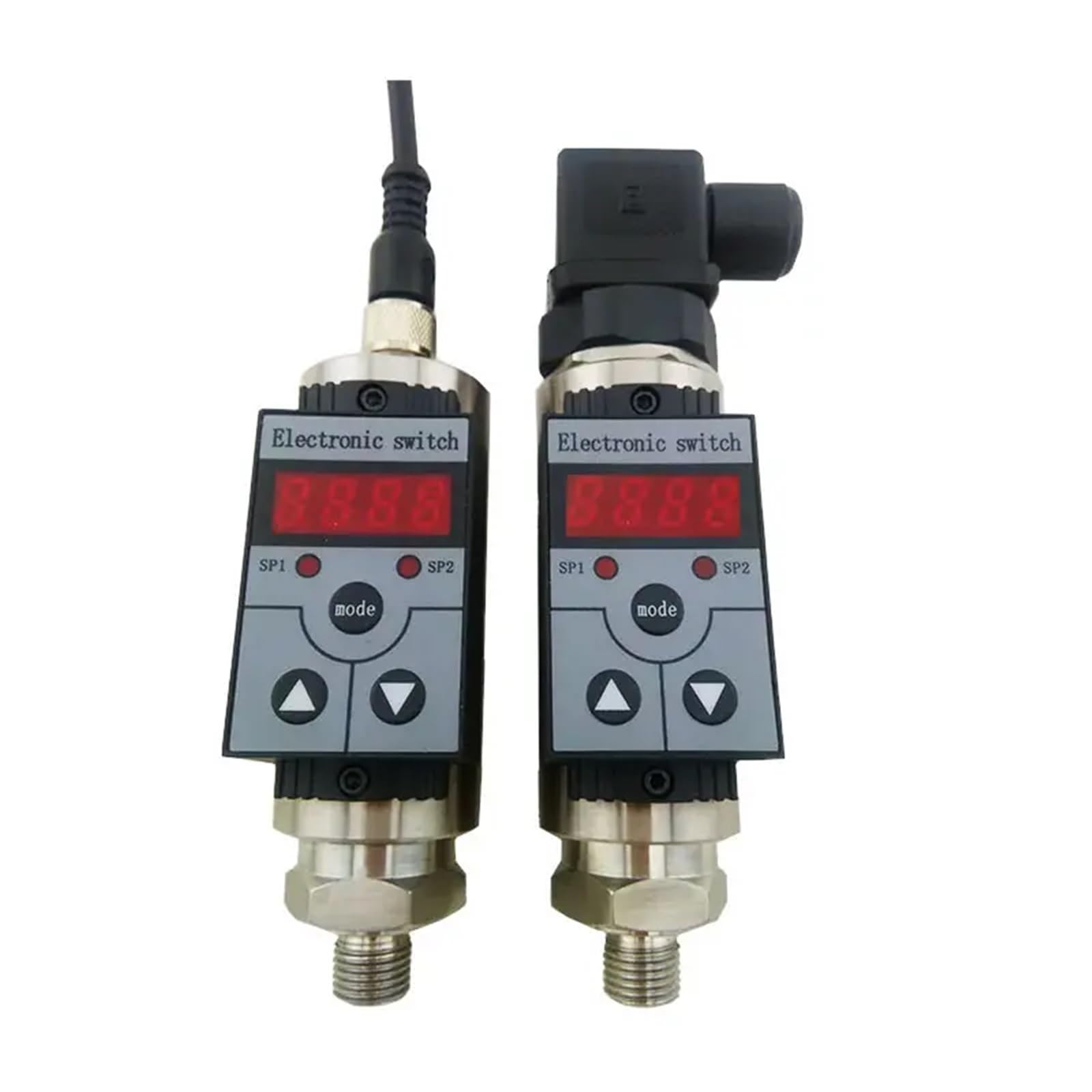 Przemysłowy elektroniczny wyłącznik ciśnieniowy NPN PNP, automatyczny regulator ciśnienia pompy wodnej do mechanicznego układu hydraulicznego (0-50 bar, 2 PNP,NPT1-2)