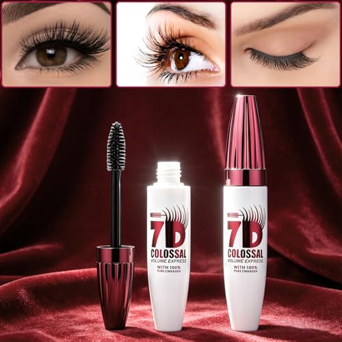 Image of 7D Waterproof Mascara, Long Lasting Buildable Volume Natural Curling Lashes,Smudge-Proof, 7D Waterproof Volume Mascara,Thickening Eye Makeup for Defined Curl (3pcs)