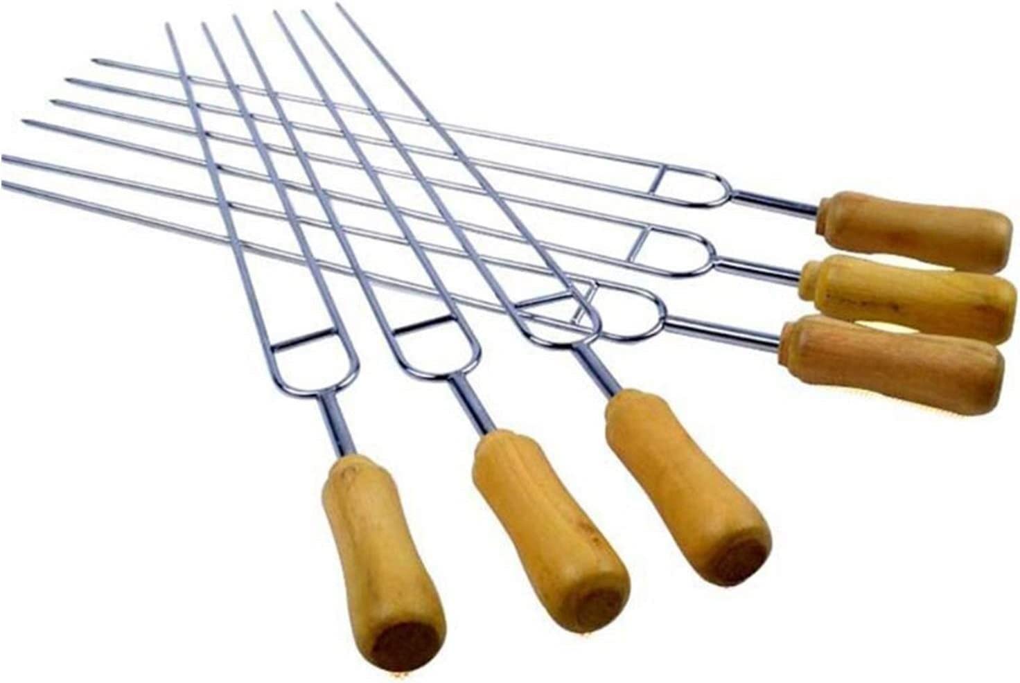 GTHTUHFD Grill Utensilskebab Skewers 6Pcs Stainless Steel U-Shaped Barbecue Brazing Fork Needle Bbq Grilling Skewers