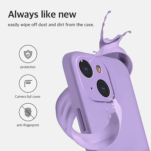 Miniatura 3 de Roton Diseñado para iPhone13 - Funda cuadrada de silicona (morado lila)