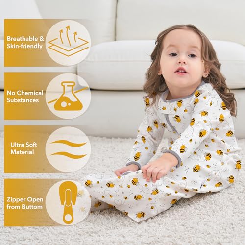 Image of Miracle Baby Sleep Sack - 100% Breathable Cotton Wearable Blanket, Long Sleeve Sleeping Sack for Infant 0-18 Months(3 Pack)