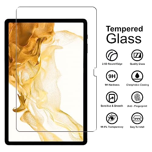 Image of Tempered Glass for Samsung Galaxy Tab S9 FE Plus / S9 Plus / S10 Plus / S8 Plus / S7 FE 12.4 inch Screen Protector Guard for Samsung S9 FE+ / S10+ / S9+ / S8+ /S7+ / S7 FE Tablet - Pack of 1
