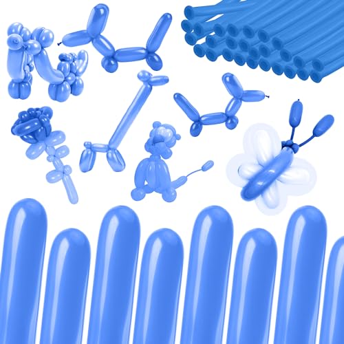Image of 260 Balloons, 50pcs Dark Blue Long Balloons for Arch, Animals Kit, Twisting