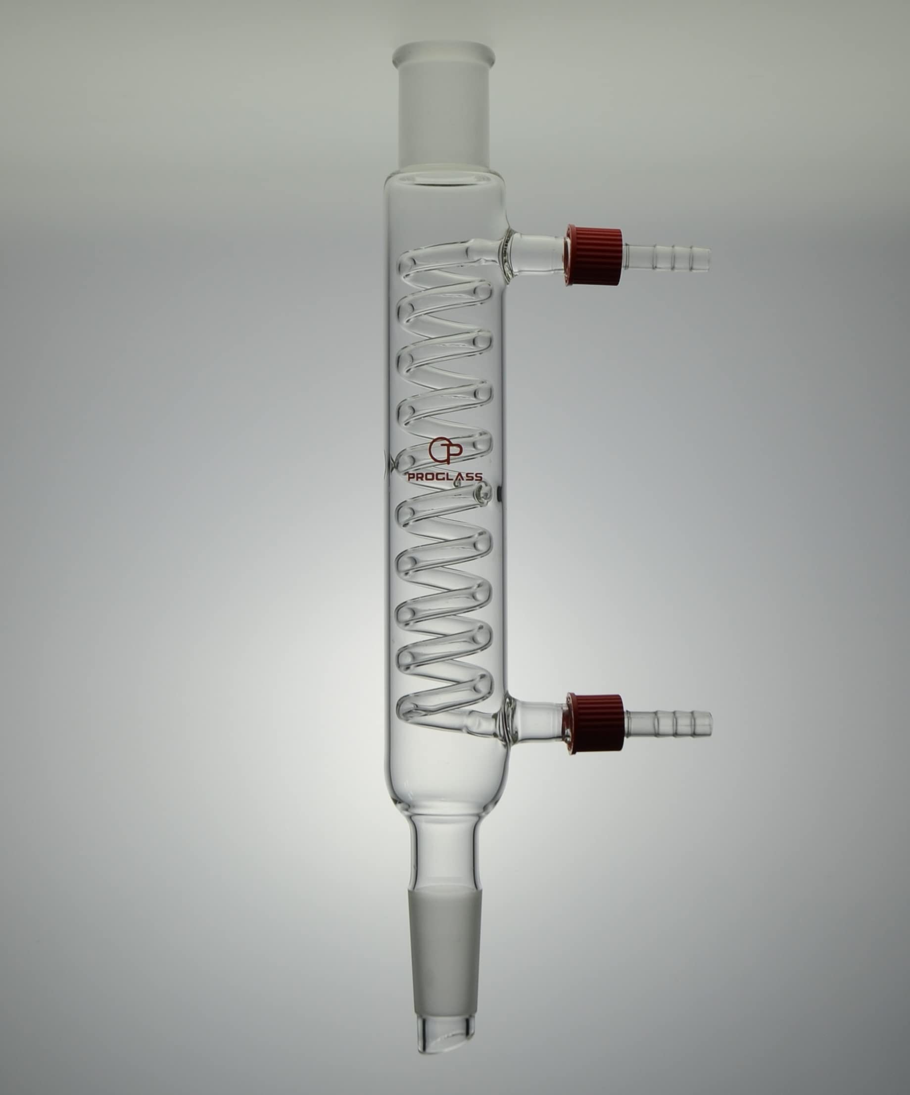 Proglass Coilded Condenser with Removable Hose Connections,14/20 Joints (100mm)