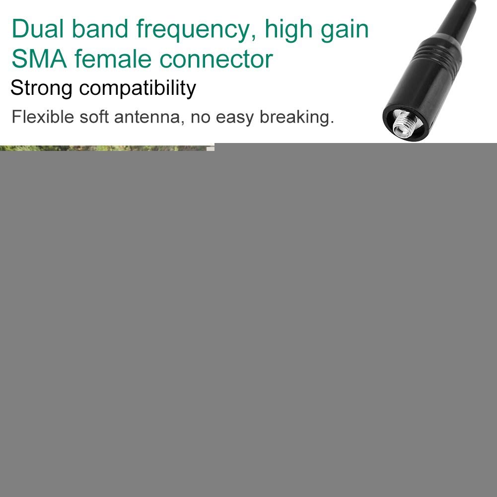 Antena SMA, dwuzakresowa antena VHF/UHF żeńska SMA o wysokim wzmocnieniu kompatybilna z dwukierunkowym radiem UV5R UV5RA.