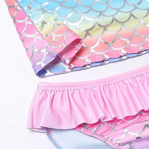 Image of QPANCY Girls Rash Guard Swimwear Swimsuit Bathing Suits UPF 50+ Sun Protection