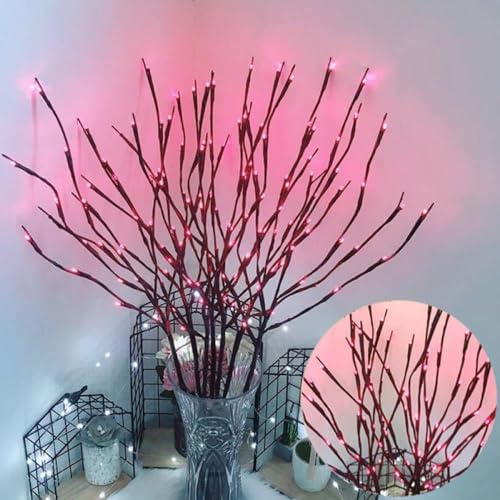 Image of Ulalaza 30.3'' 6 Branches 120 LED Bulbs Twig Lamp USB Operated LED Lighted Willow Branches Vase Fillers Use for Christmas Home Party Decoration Indoor Outdoor