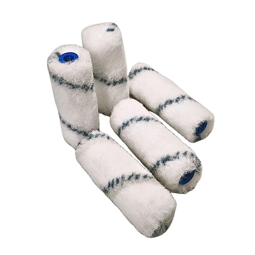 5 x Paint Rollers Nylon Blue Thread for Wall Paint