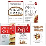 Grain Brain, Wheat Belly Cookbook, Wheat Belly, Total Health [Hardcover], No Grain Smarter Brain Body Diet Cookbook 5 Books Collection Set