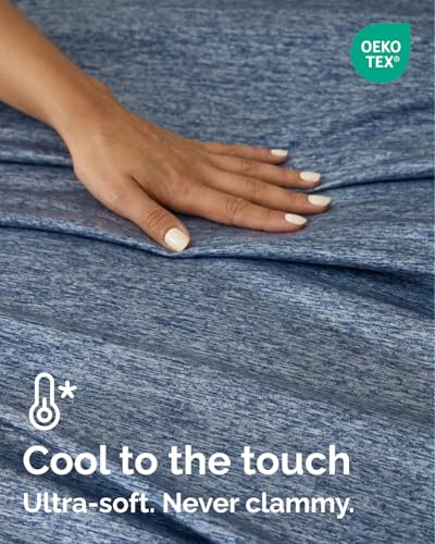 Image of Cooling Blanket for Hot Sleepers - Cold Blanket King /Cal King Size - Double-Sided, Ultra Cool for Summer, Night Sweats & All Seasons - Soft, Lightweight & Breathable for Bed or Couch - Navy, 50 inch x 60 inch