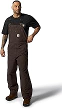 Carhartt Men's Loose Fit Washed Duck Insulated Bib Overall