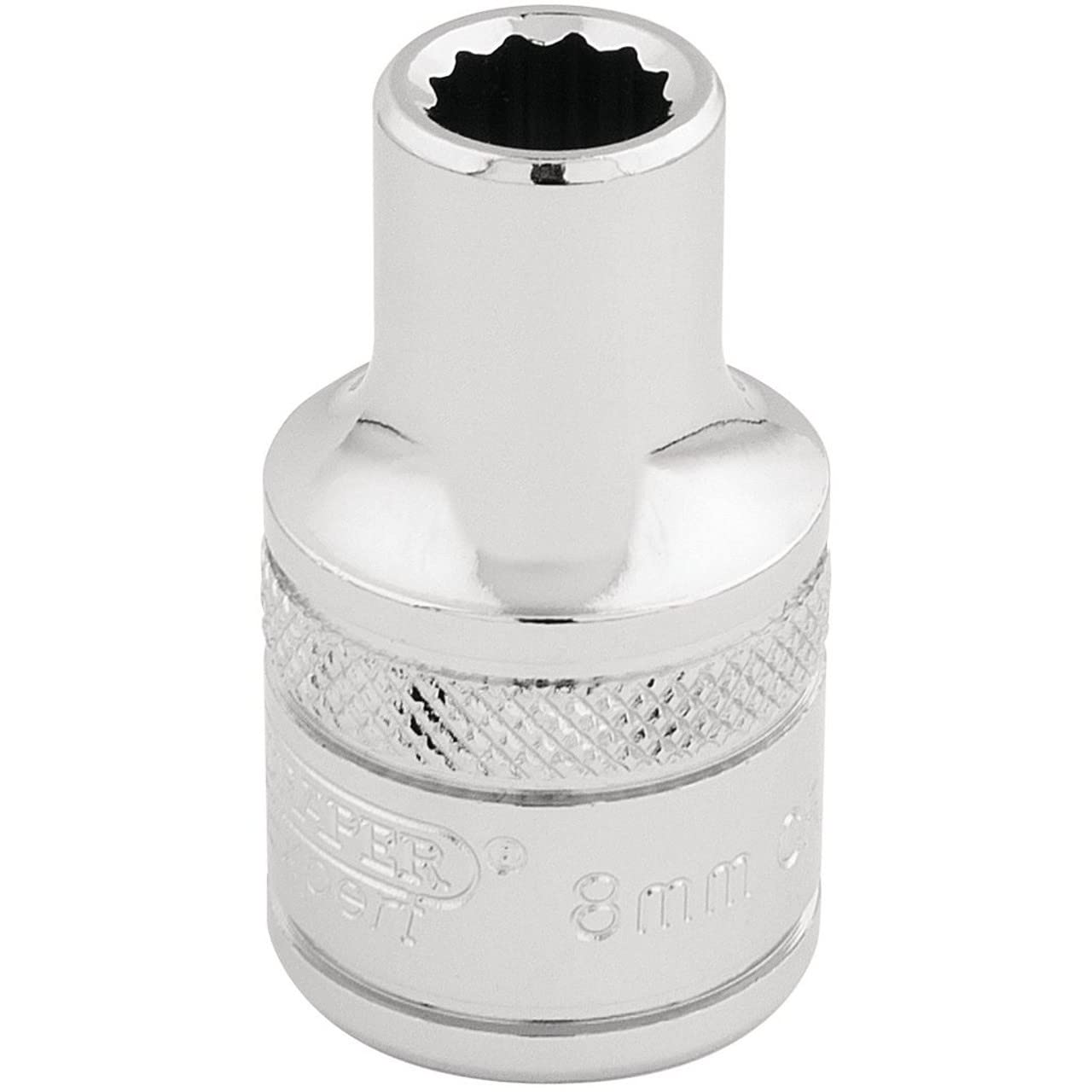 Draper Expert Quality 1/2"" Square Drive Hi-Torq 12 Point Socket - 8mm