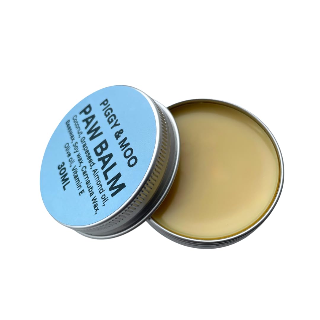 Piggy & MooDog Paw Balm & Nose Balm | All-Natural Protection for All Seasons | Beeswax, Carnauba Wax, Nourishing Oils & Raw Shea Butter | Moisturizes, Heals & Protects | Handmade in the UK