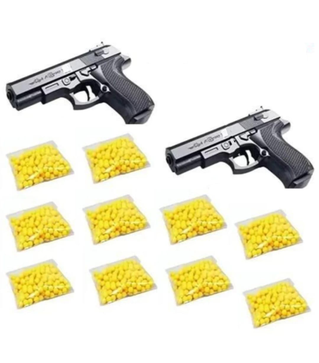 Shivraj Toy Mouser Toy Gun (Pack Of 2) With Extra Bb Bullets (10 Pkt Bullets) Guns & Darts (Black)