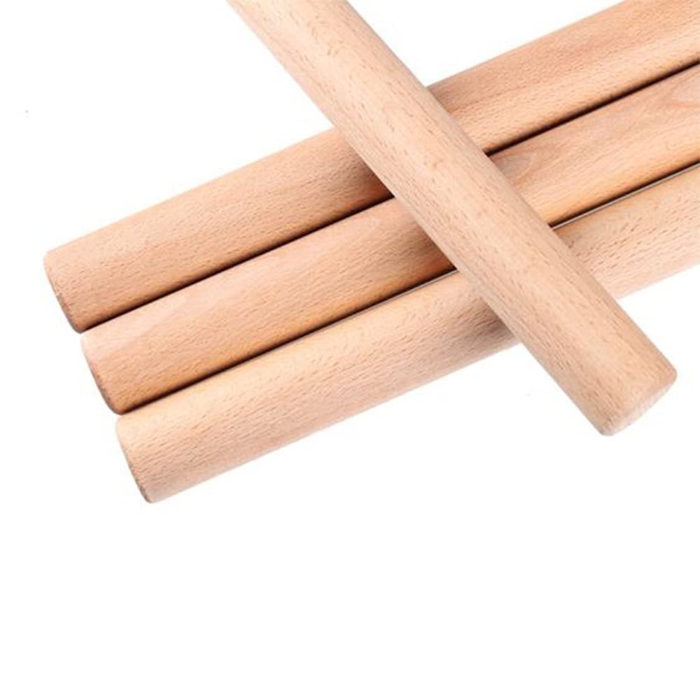 Rodillos de Amasar Rodillo de amasar de madera maciza, palito de fideos, piel de bola de masa hervida for el hogar, rodillo largo de amasar Utensilios de Cocina ( Color : As shown , Size : 40x3cm )
