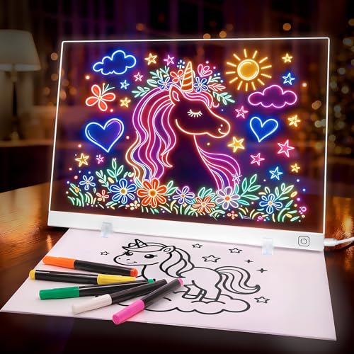 16.5" Led Drawing Board for Kids, Light Up Drawing Pad,