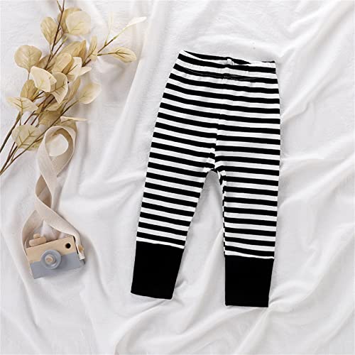 Baby Girls Home Wear Leggings Infant New-𝐁orn Boys Stripe Knitted Tights Soft Roomy Fit Pull On Bottoms3