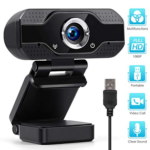 HD 1080P Webcam with Built-in Microphone,Auto Focus USB Streaming PC Computer Web Camera