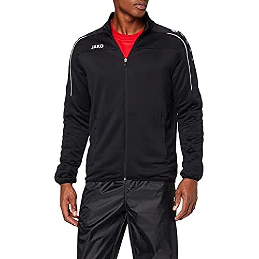 Jako Men's Classico Tracksuit Top with Full-Length Zip, Men, Trainingsjacke Classico, black, XX-Large
