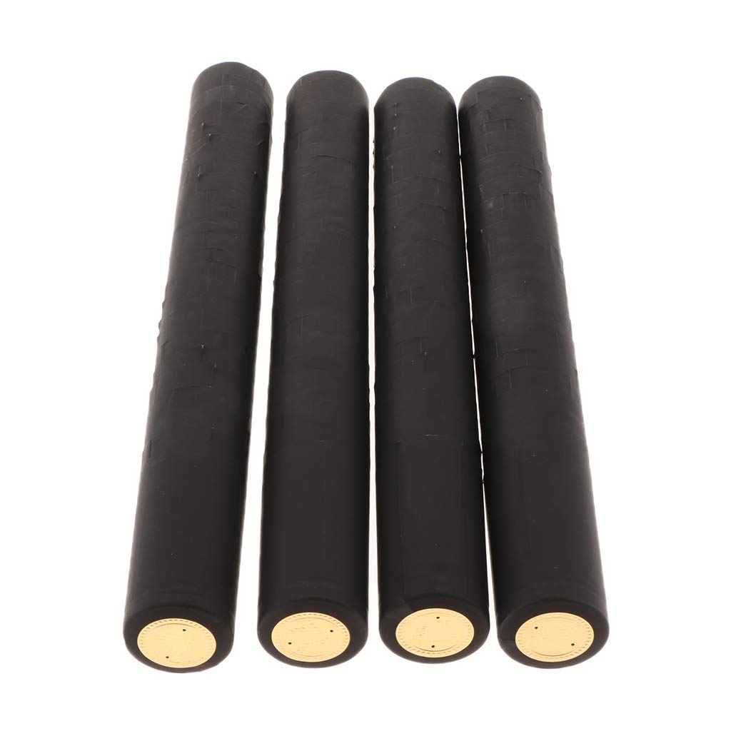 Geardeangloow 100 PVC Wine Bottle Heat Shrink Capsules 34mm -Black(Gold Top)