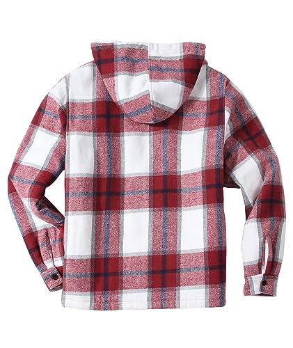 Image of GEEK LIGHTING Men's Flannel Shirts Jacket Sherpa Lined Fleece Plaid Hoodie Long Sleeve Winter Warm Coat